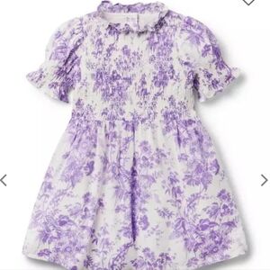 Janie And Jack Floral Toile Smocked Dress